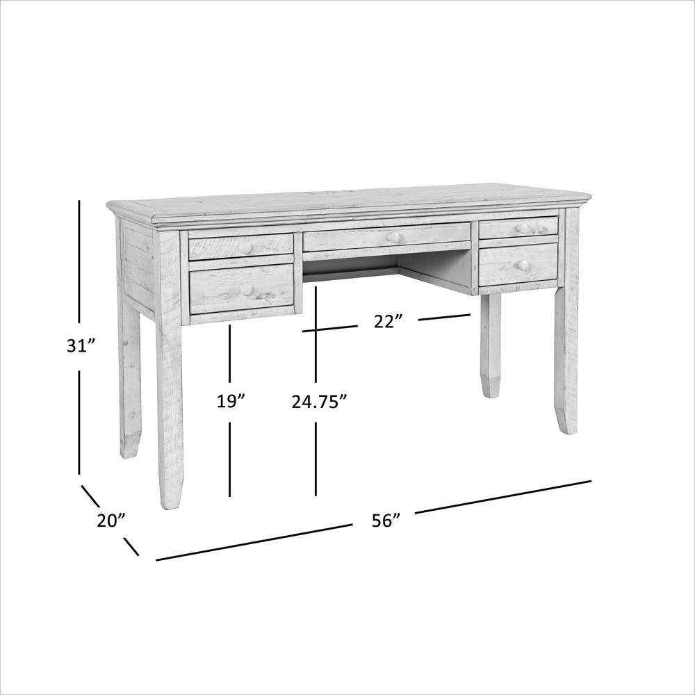 Coastal Style Distressed Acacia USB Charging Desk. Picture 10