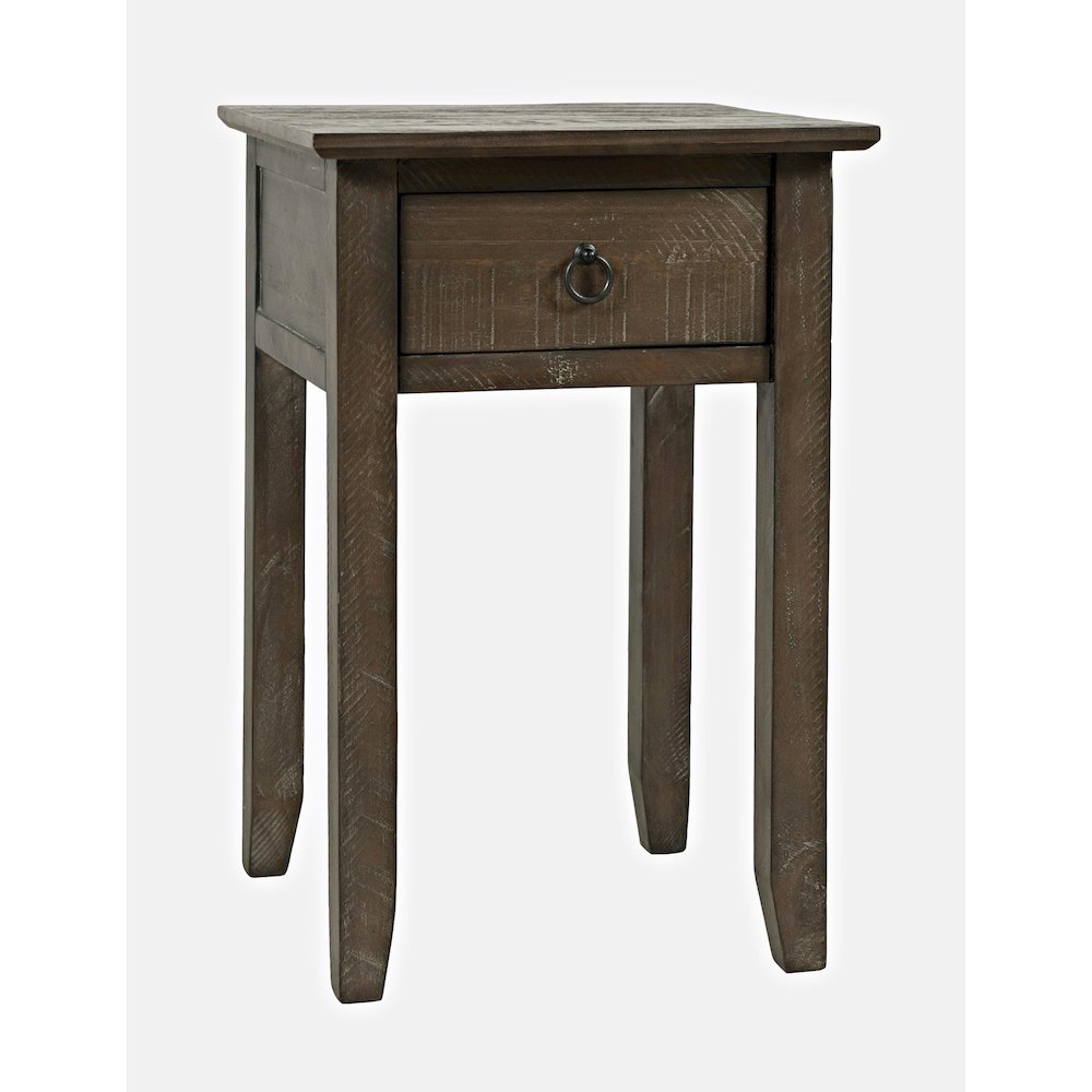 Devon Farmhouse Distressed Solid Wood End Table. Picture 3