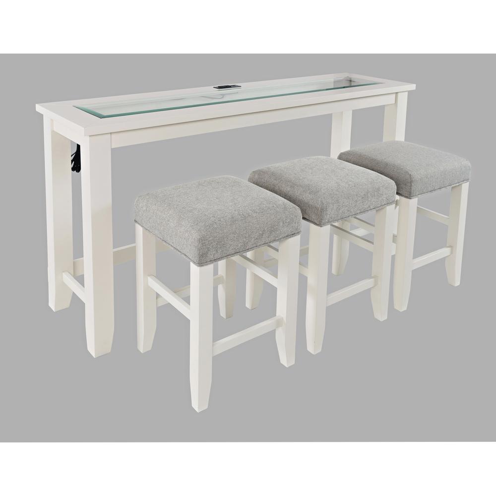 Contemporary 4 Piece Counter Height 66" Dining Table Set with USB Charging. Picture 1