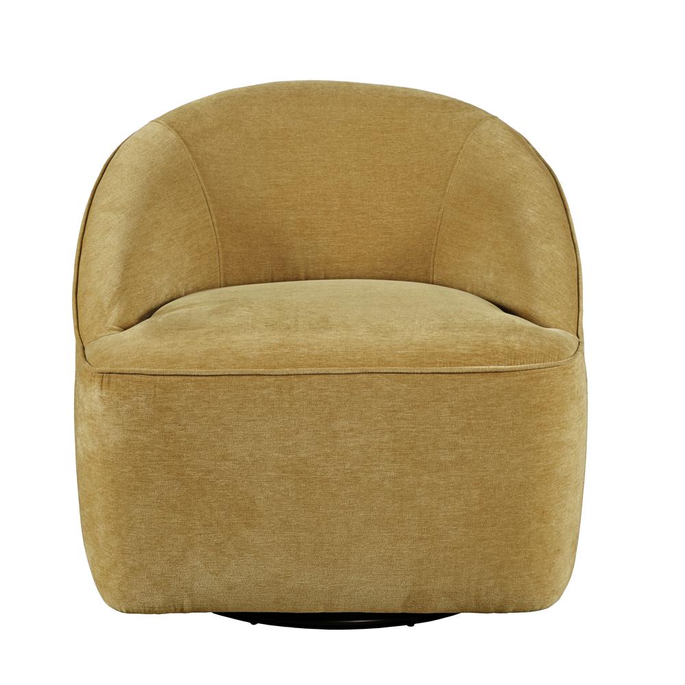 Mid-Century Modern Upholstered Casual Swivel Accent Chair. Picture 1