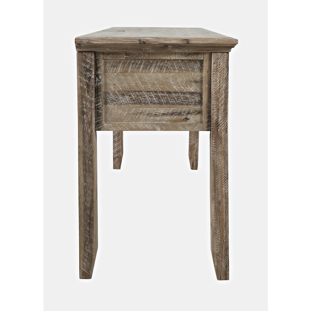 Rustic Shores Coastal Style Distressed Acacia USB Charging Desk. Picture 6