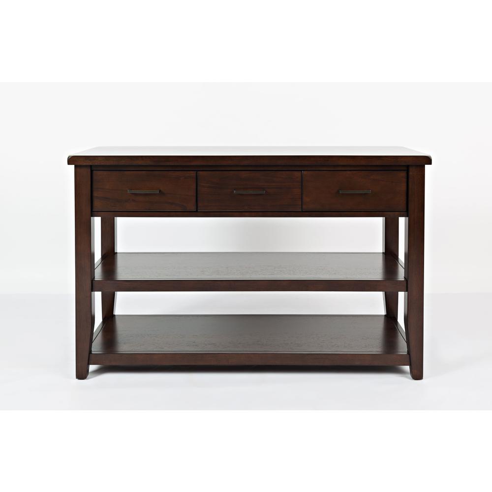 Contemporary Brown Sofa Table. Picture 1