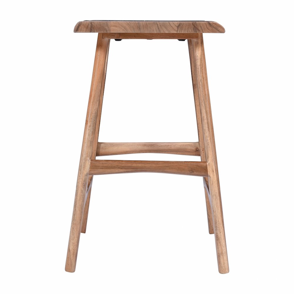 Sedona Solid Wood Rustic Backless Counter Barstool - Set of 2. Picture 7