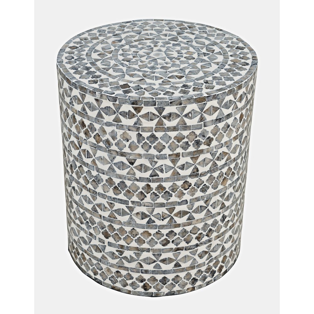 Global Archive Small Terrazzo Handcrafted Capiz Shell Accent Table. Picture 2
