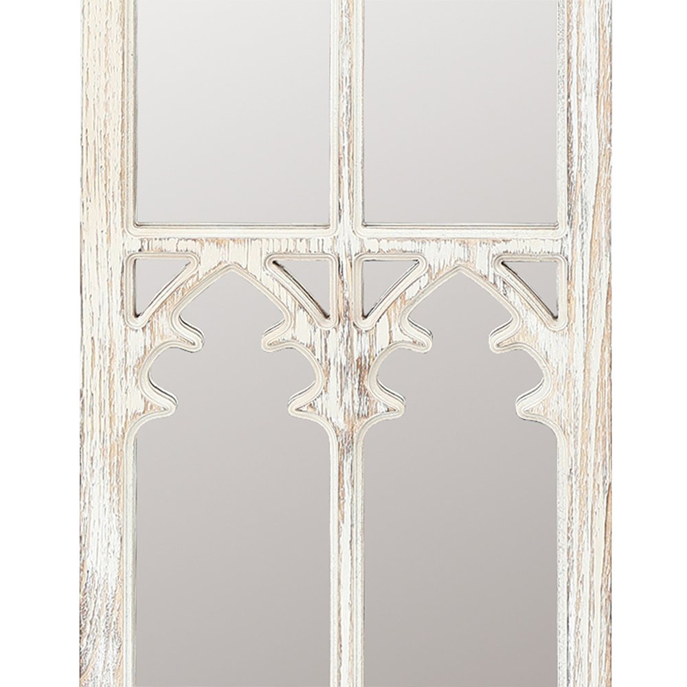 Wood Cathedral Framed Wall Mirror. Picture 5