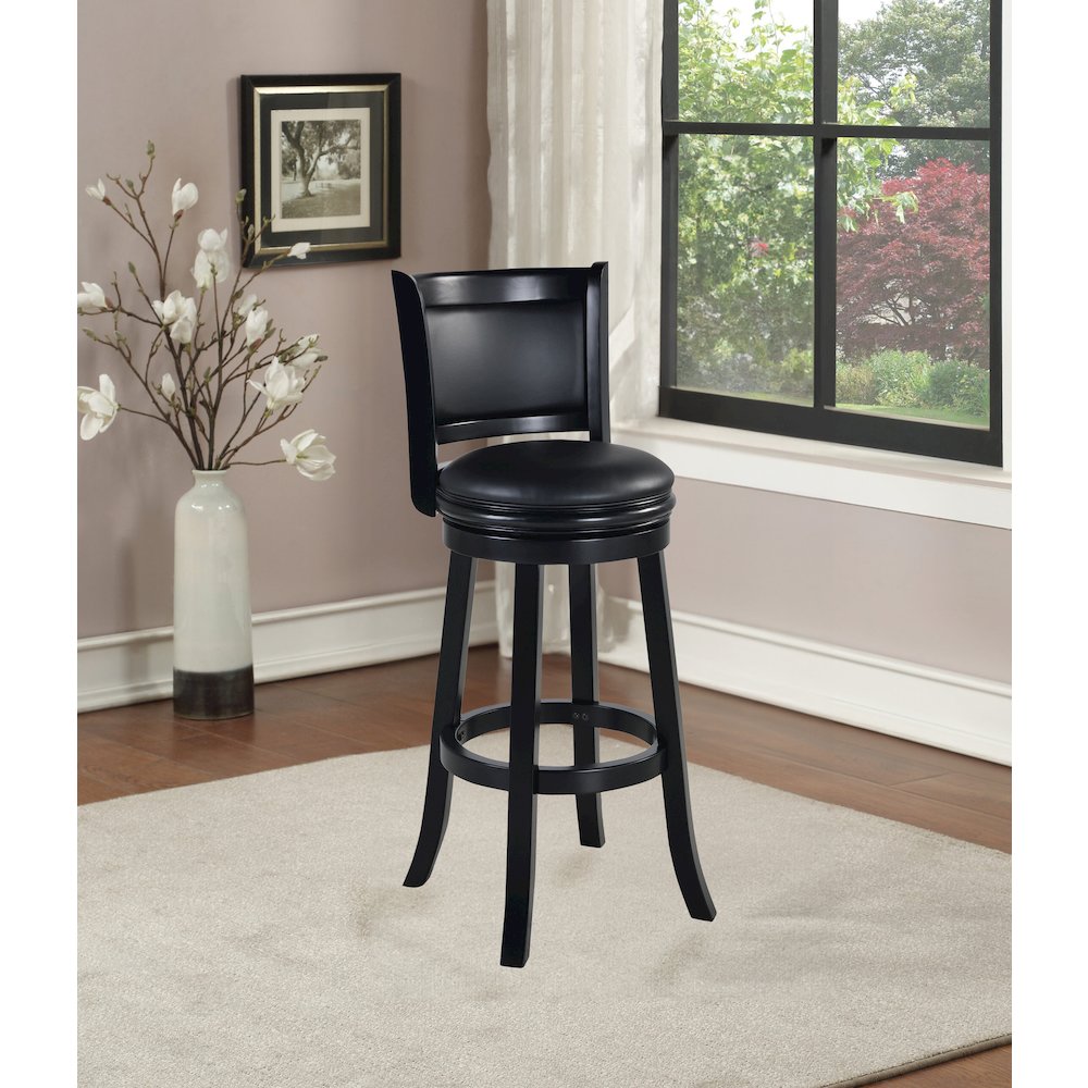 Augusta Swivel Extra Tall Bar Stool - Black. Picture 8