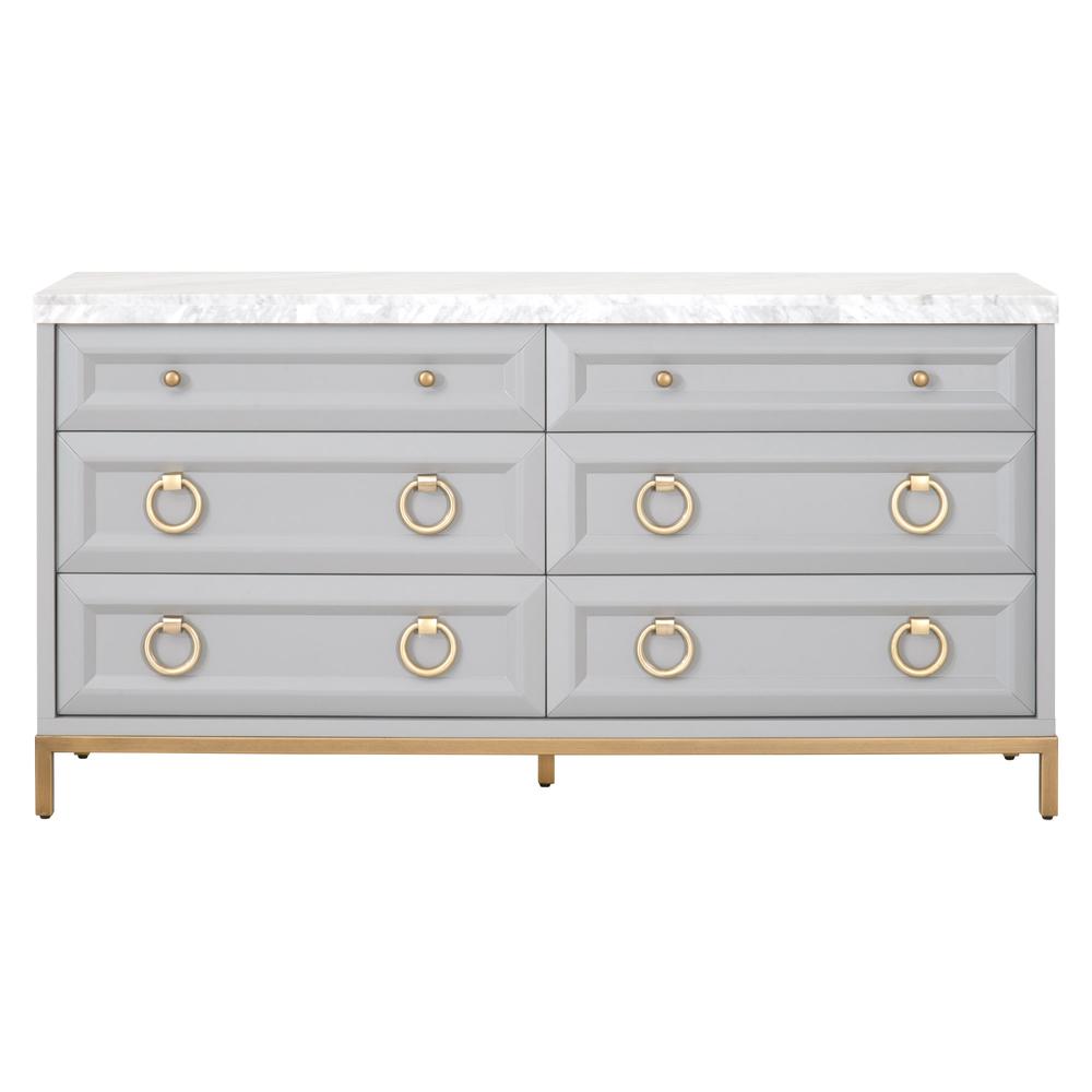 Azure Carrera 6 Drawer Double Dresser. Picture 1