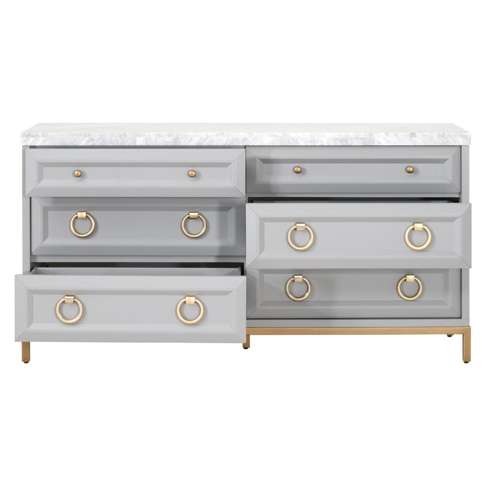 Azure Carrera 6 Drawer Double Dresser. Picture 2