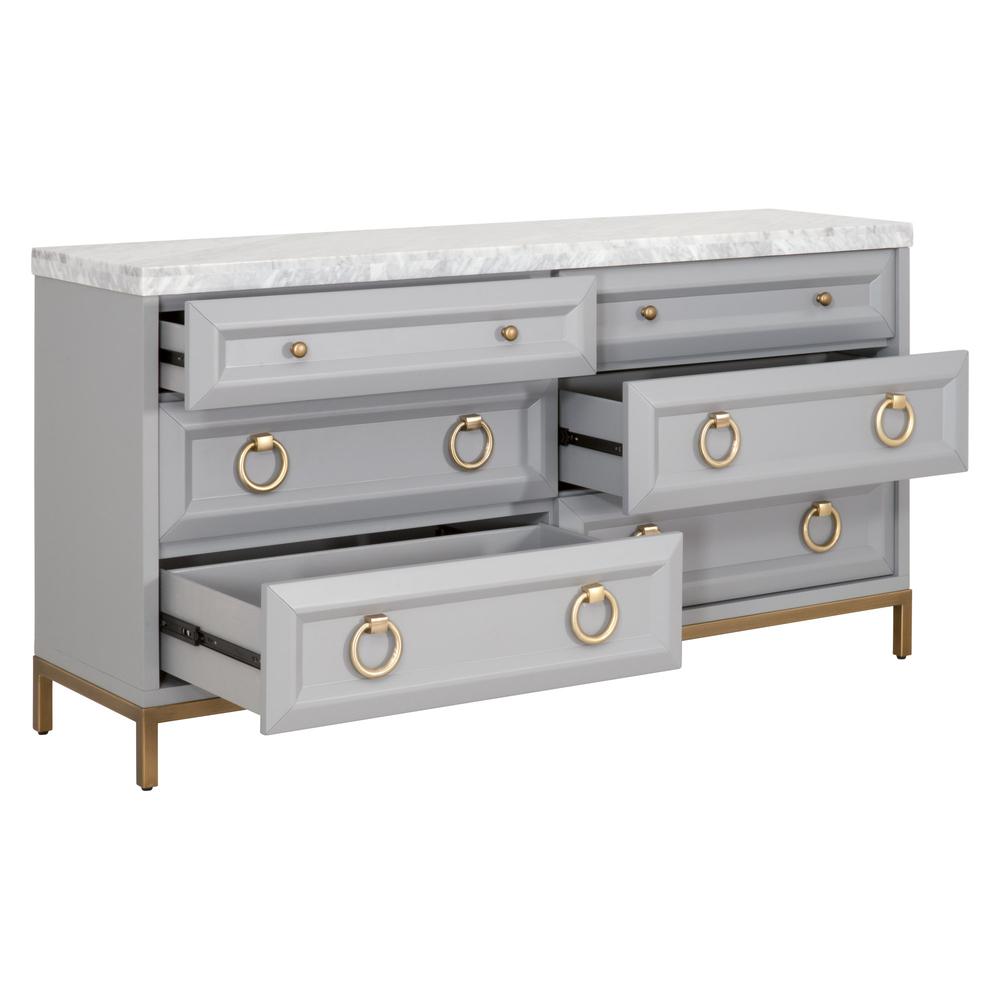 Azure Carrera 6 Drawer Double Dresser. Picture 4