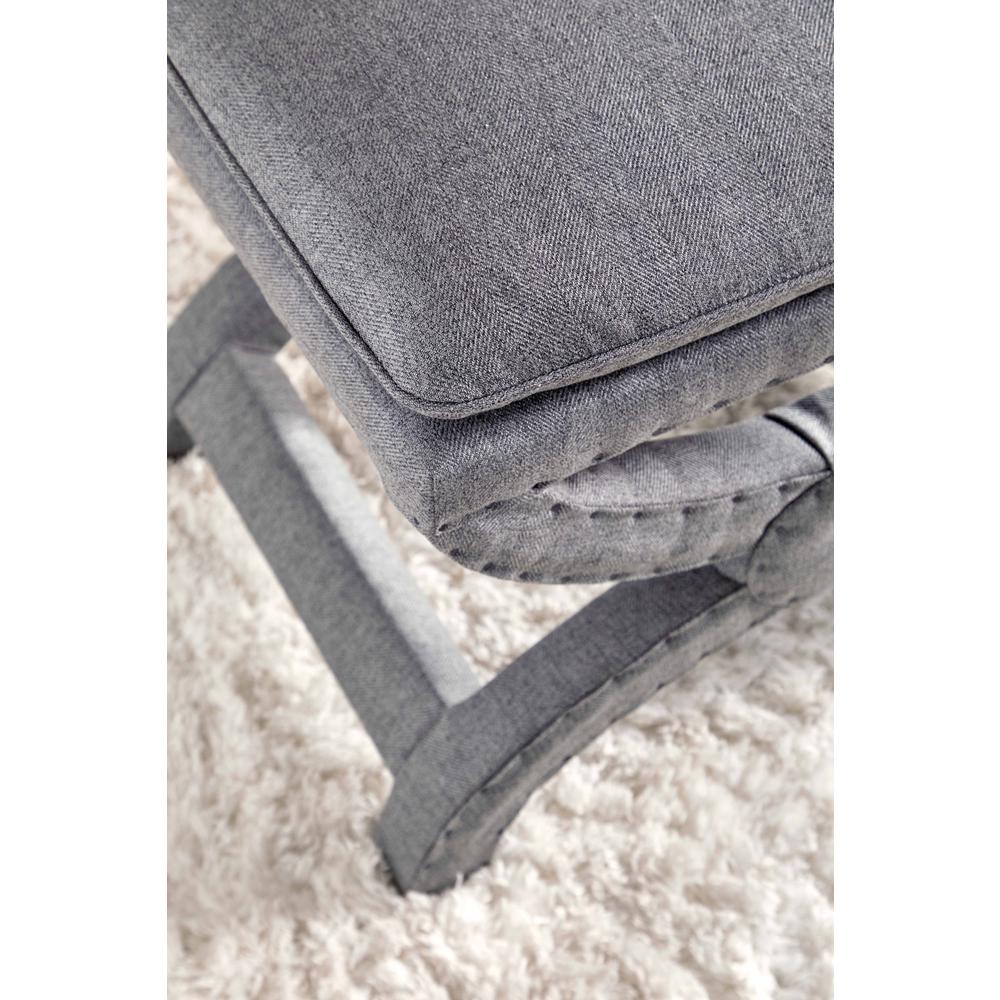 Gaston Ottoman in Early Gray. Picture 5