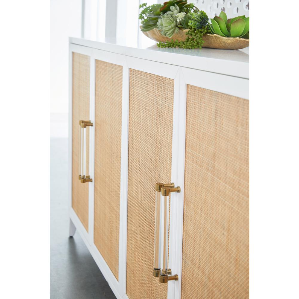 Holland Media Sideboard, Matte White, Natural, Brushed Brass. Picture 10