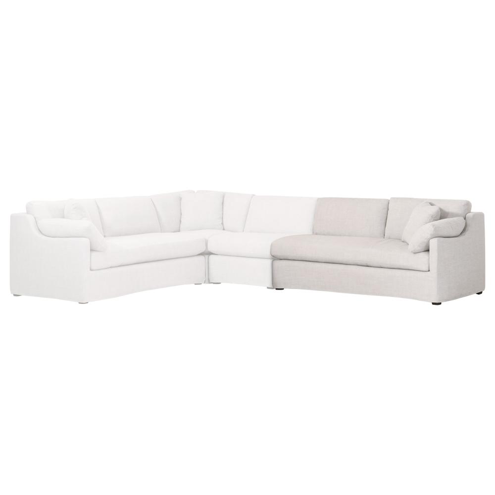 Lena Modular Slope Arm Slipcover 2-Seat Right Arm Sofa. Picture 5