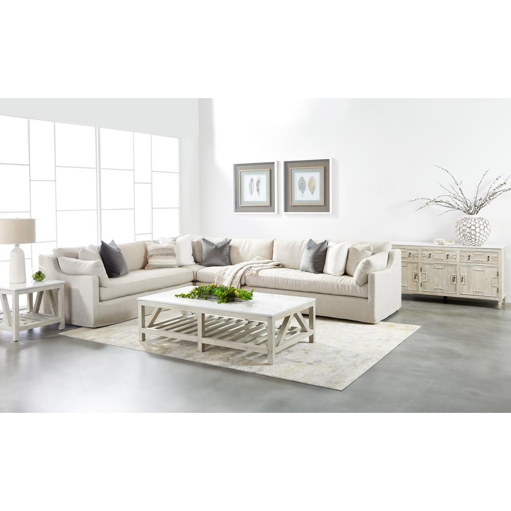 Lena Modular Slope Arm Slipcover 2-Seat Right Arm Sofa. Picture 11