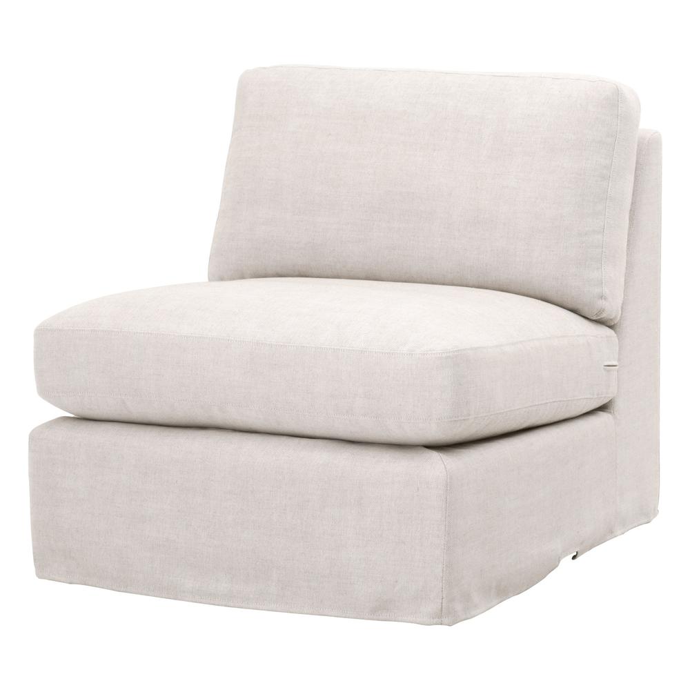 Lena Modular Slope Arm Slipcover 1-Seat Armless Chair. Picture 2
