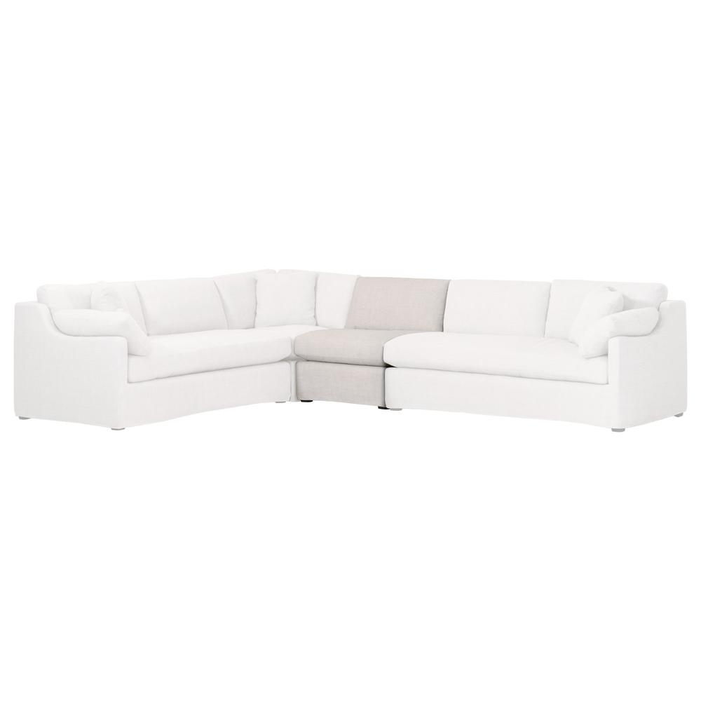 Lena Modular Slope Arm Slipcover 1-Seat Armless Chair. Picture 6
