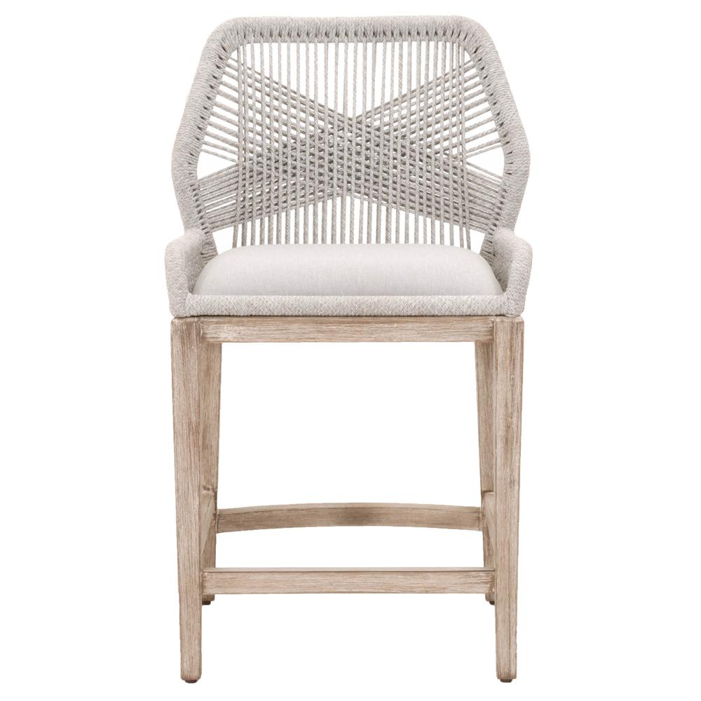 Natural Gray Woven Rope Counter Stool, Belen Kox. Picture 1