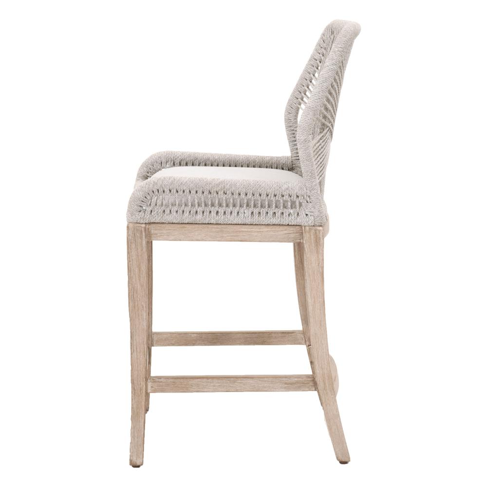 Natural Gray Woven Rope Counter Stool, Belen Kox. Picture 3