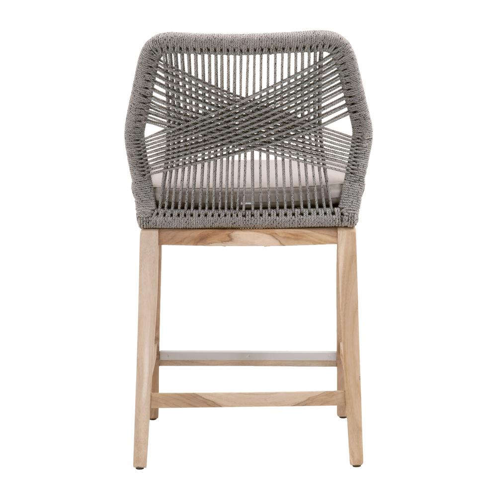 Loom Outdoor Counter Stool  in Gray Teak. Picture 5