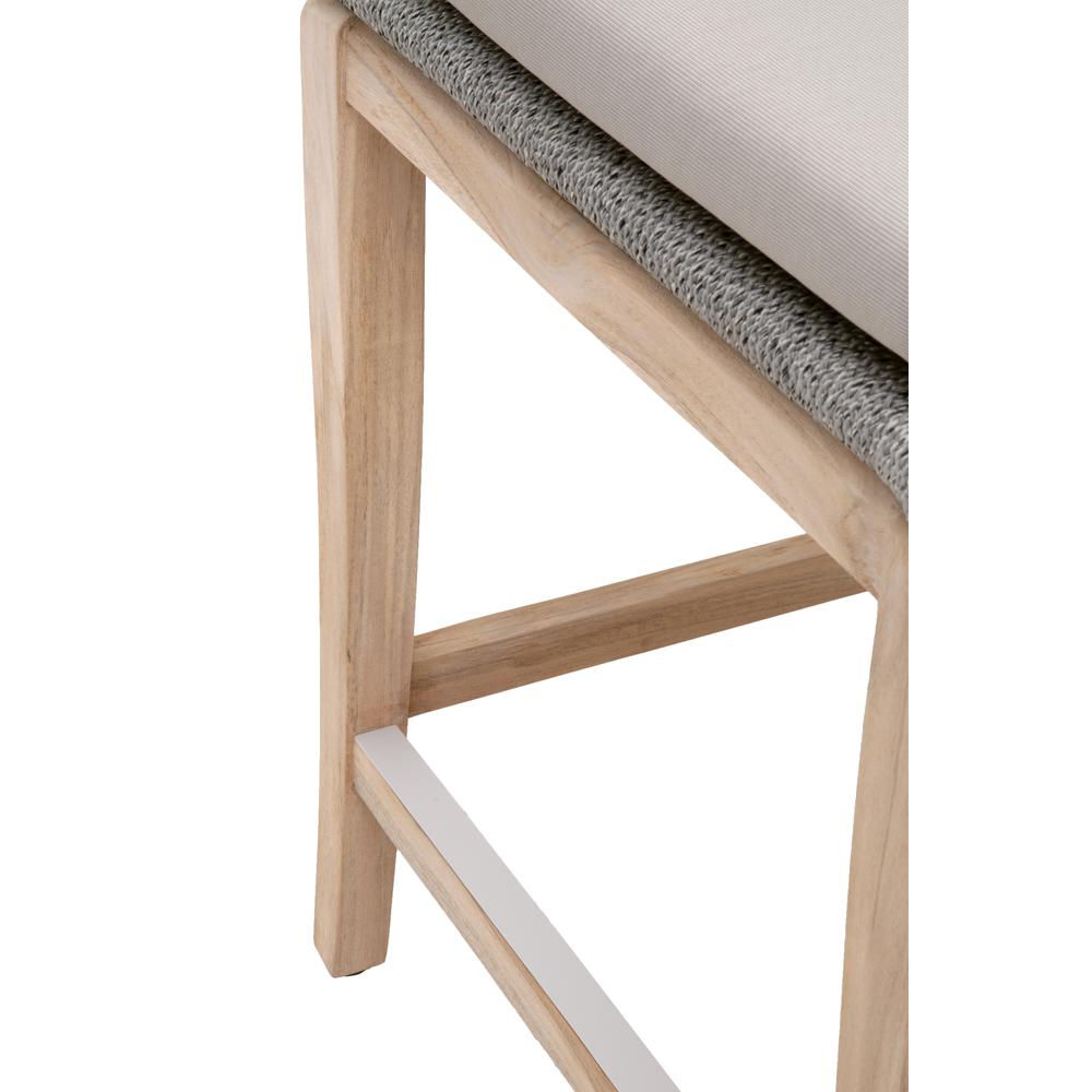 Loom Outdoor Counter Stool  in Gray Teak. Picture 9