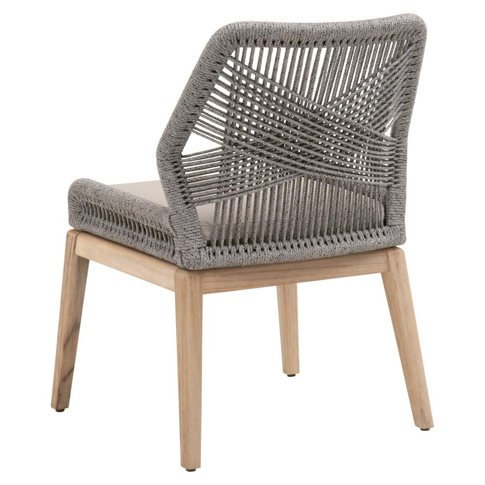 Loom Outdoor Dining Chair, Set of 2, Gray Teak. Picture 4