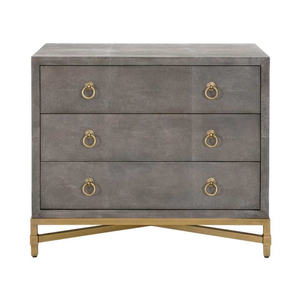 Strand Shagreen 3-Drawer Nightstand. Picture 1