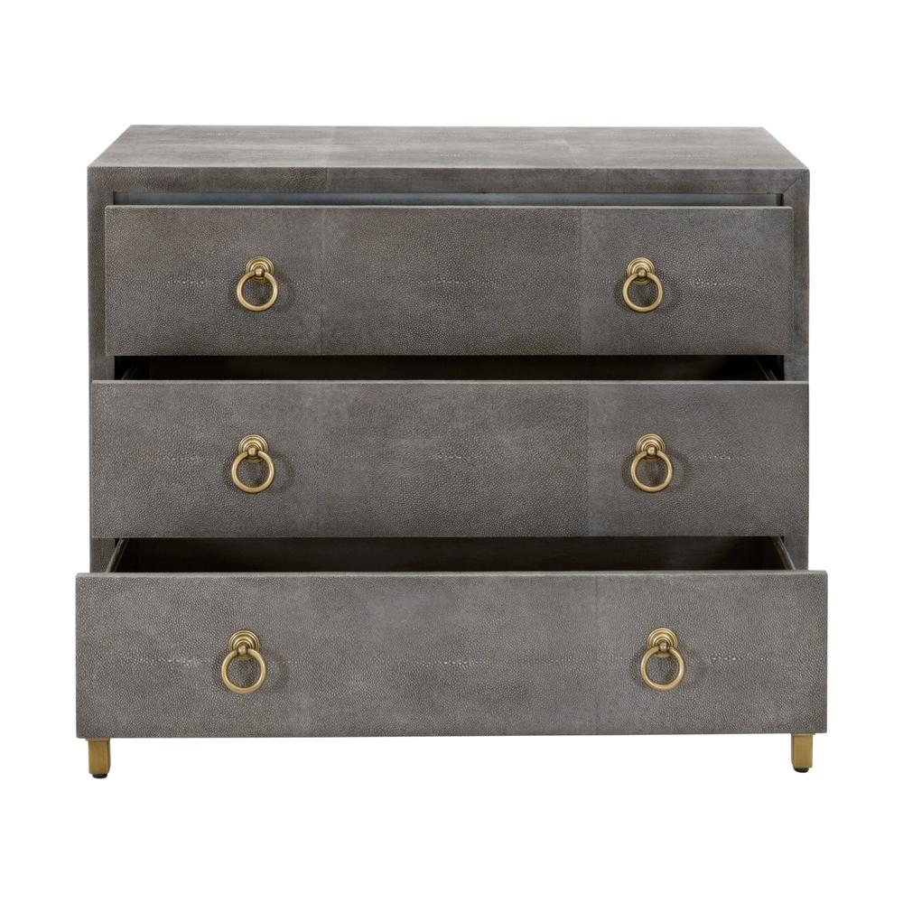 Strand Shagreen 3-Drawer Nightstand. Picture 2