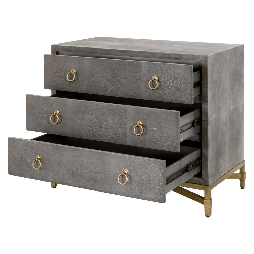 Strand Shagreen 3-Drawer Nightstand. Picture 4