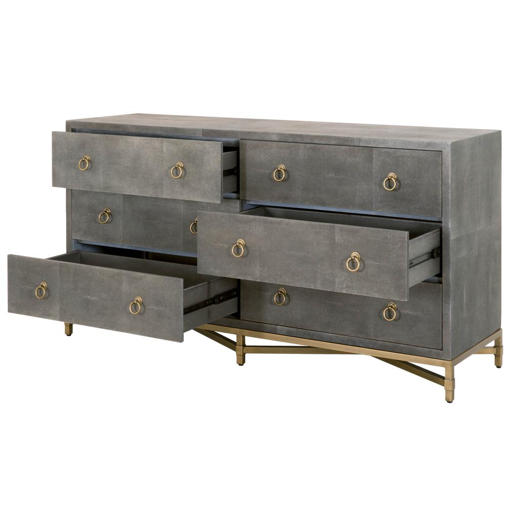 Strand Shagreen 6-Drawer Double Dresser. Picture 5