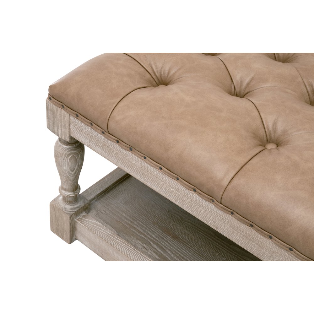 Essentials For Living Townsend Tufted Upholstered Coffee Table. Picture 5