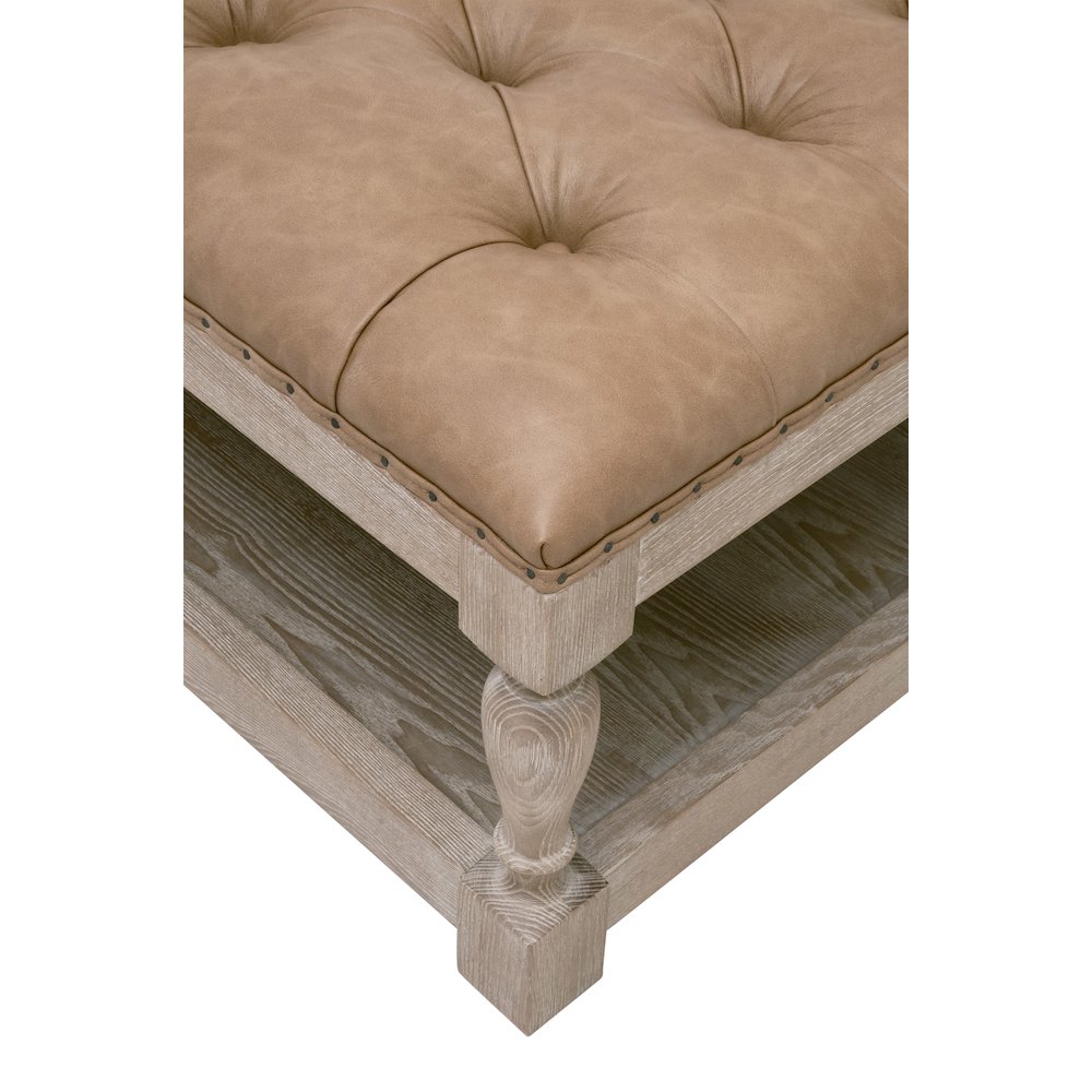 Essentials For Living Townsend Tufted Upholstered Coffee Table. Picture 6