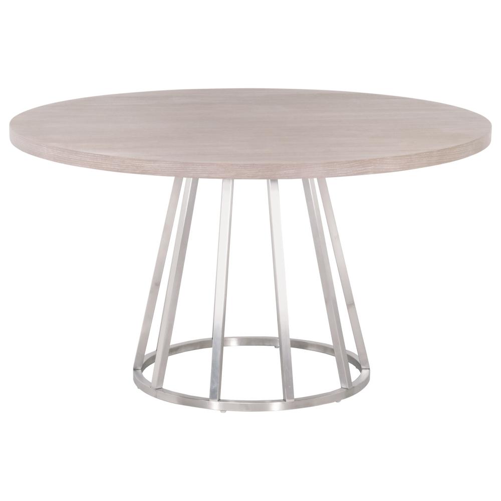 Turino 54" Round Dining Table Wood Top. Picture 2