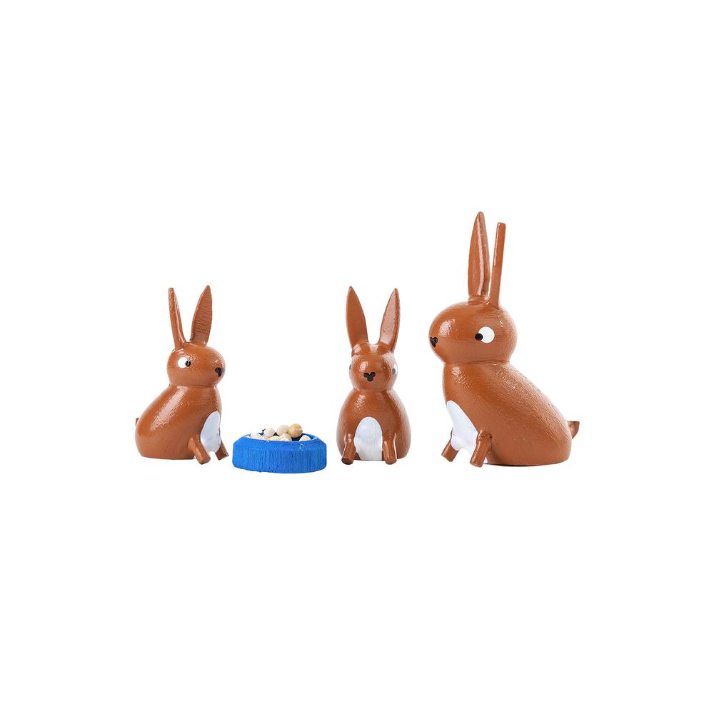 Dregeno Easter Figures - Rabbit Family - 2"H x 1.75"W x 1.25. The main picture.