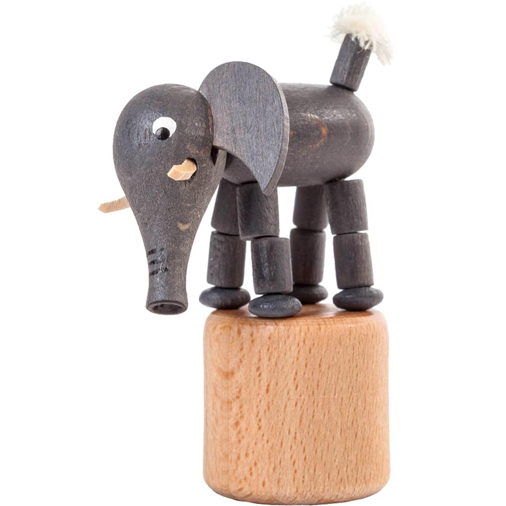 Dregeno Push Toy - Elephant - 3"H x 2"W x 1.75"D. Picture 1