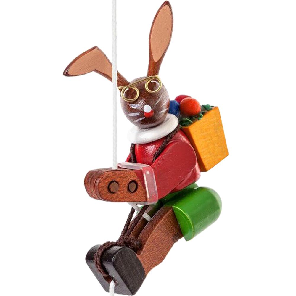 Dregeno Wooden Toy - Climbing Easter Bunny - - 2"H x .675"W x 1.675"D. Picture 1