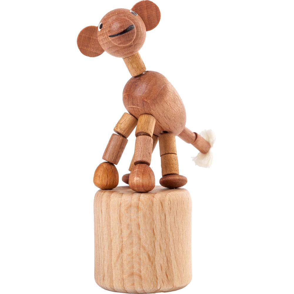 Dregeno Push Toy - Monkey - 3.25"H x 2"W x 1.25"D. Picture 1
