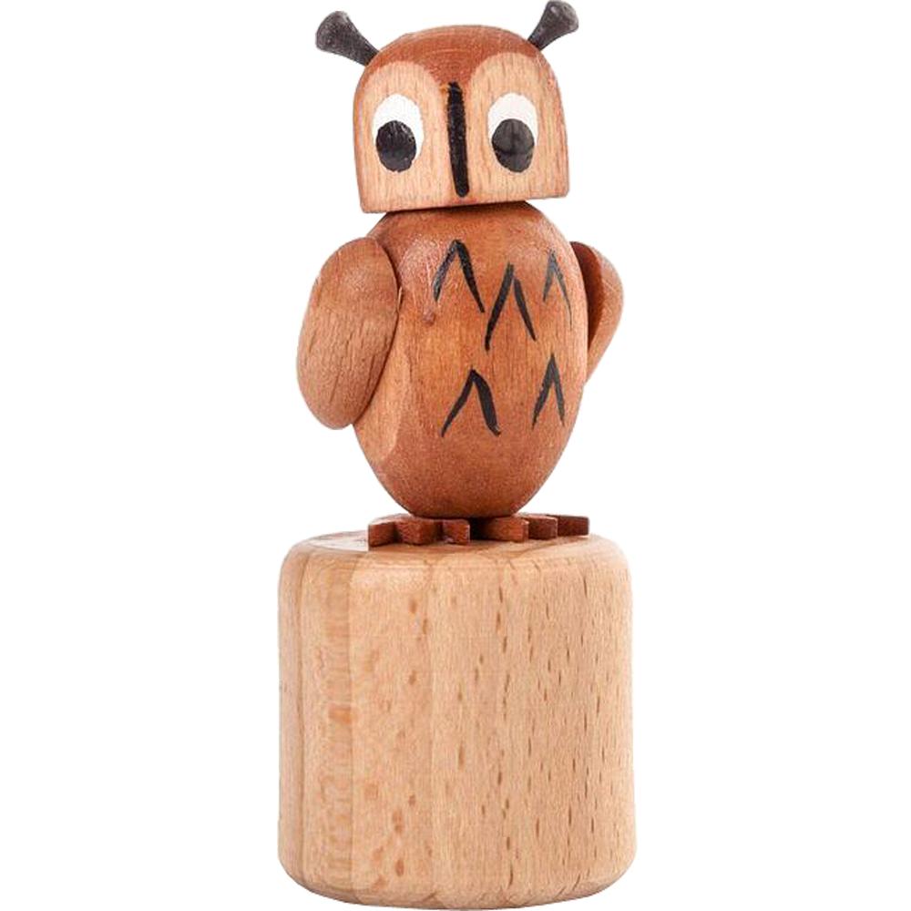 Dregeno Push Toy - Owl - 2.875"H x 1.175"W x 1.17. Picture 1