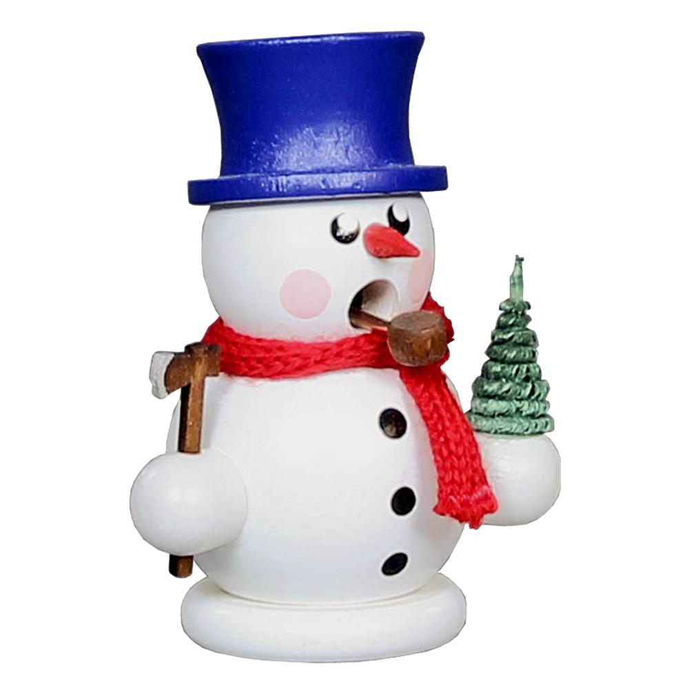 Dregeno Incense Burner - Snowman with tree - 3.25"H x 2.5"W x 2"D. The main picture.