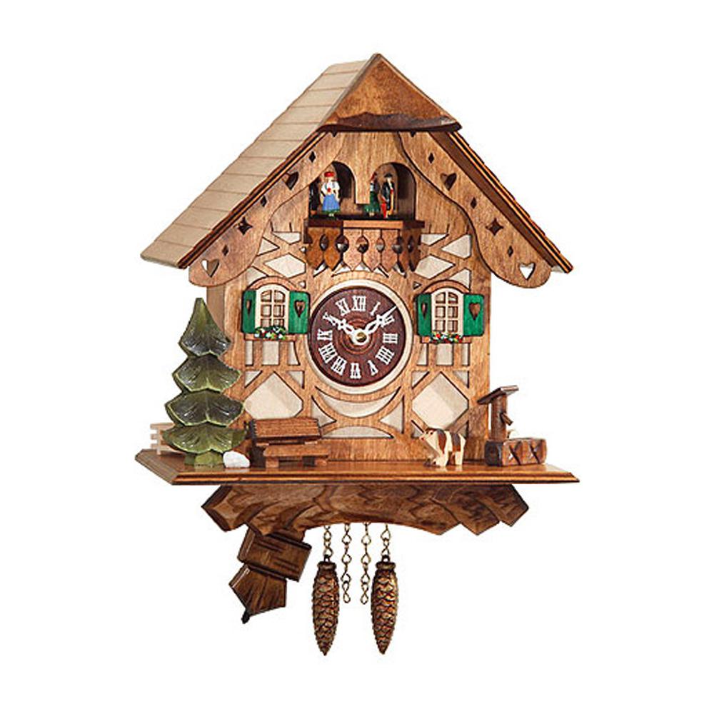 Engstler Battery-operated Clock - Mini Size with Music/Chimes - 8.25"H x 8"W x 5.25"D. Picture 1