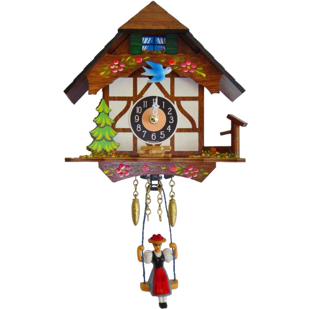 Engstler Battery-operated Clock - Mini Size with Music/Chimes - 6"H x 6"W x 3"D. Picture 1