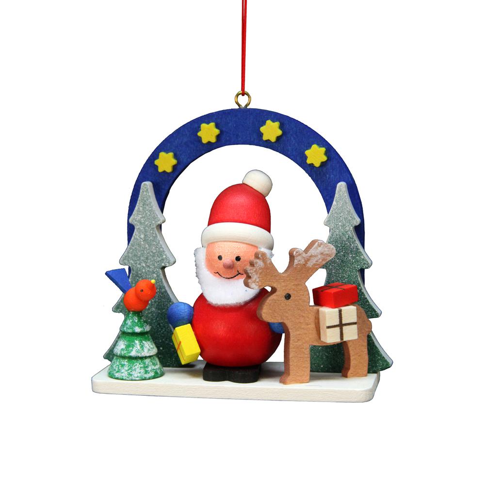 Christian Ulbricht Ornament - Starry Sky Santa - 2.75"H x 3"W x 1.25"D. Picture 1