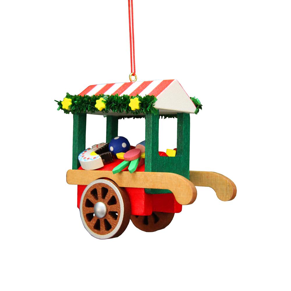 10-0634 - Christian Ulbricht Ornament - Car with Toys - 2.75"H x 3"W x 1.5"D. Picture 1