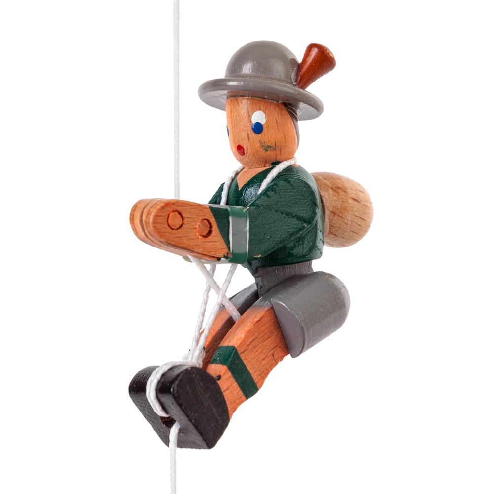 105-009-1 - Dregeno Climbing Toy - Mountaineer in Green - 1.5"H x .675"W x 1.5"D. Picture 1