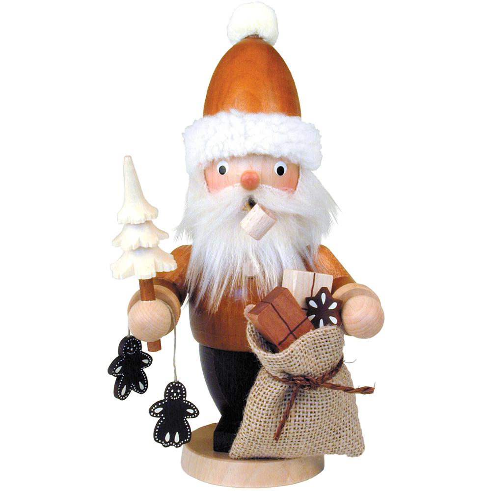 Christian Ulbricht Incense Burner - Santa with Sack and Ginger Bread Cookies (Natural) - 8.25"H x 4"W x 3.5"D. Picture 1