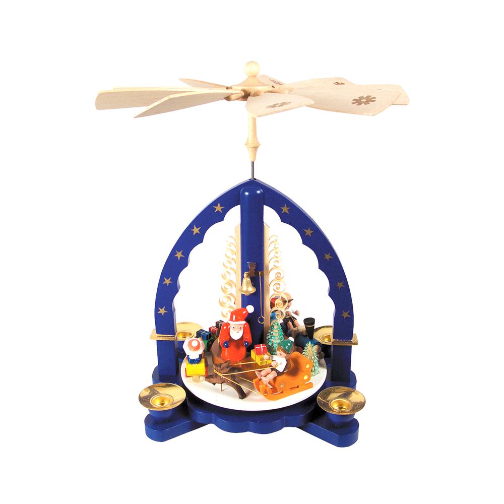 16028 - Richard Glaesser Pyramid - St. Nick, Children and Toys - 10.75"H x 9.25"W x 9.25'. Picture 1