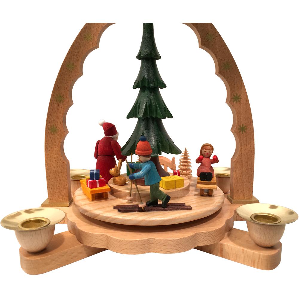 16073 - Richard Glaesser Pyramid - Santa, Children and Toys - 10.5"H x 7"W x 6"D. Picture 2