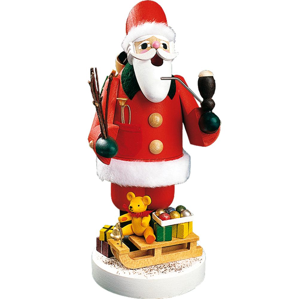 26210 - Richard Glaesser Incense Burner - Santa with Sleigh - 7.5"H x 4"W x 5"D. Picture 1