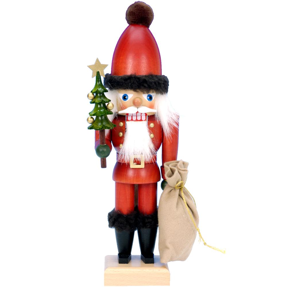 Christian Ulbricht Nutcracker - Santa with Tree and Sack - 12"H x 4"W x 4"D. Picture 1