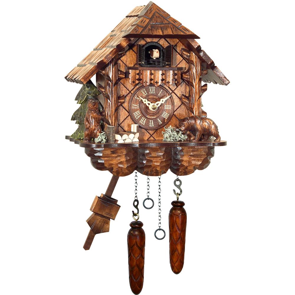 Engstler Battery-operated Cuckoo Clock - Full Size - 9.75"H x 9"W x 6.25"D. Picture 1