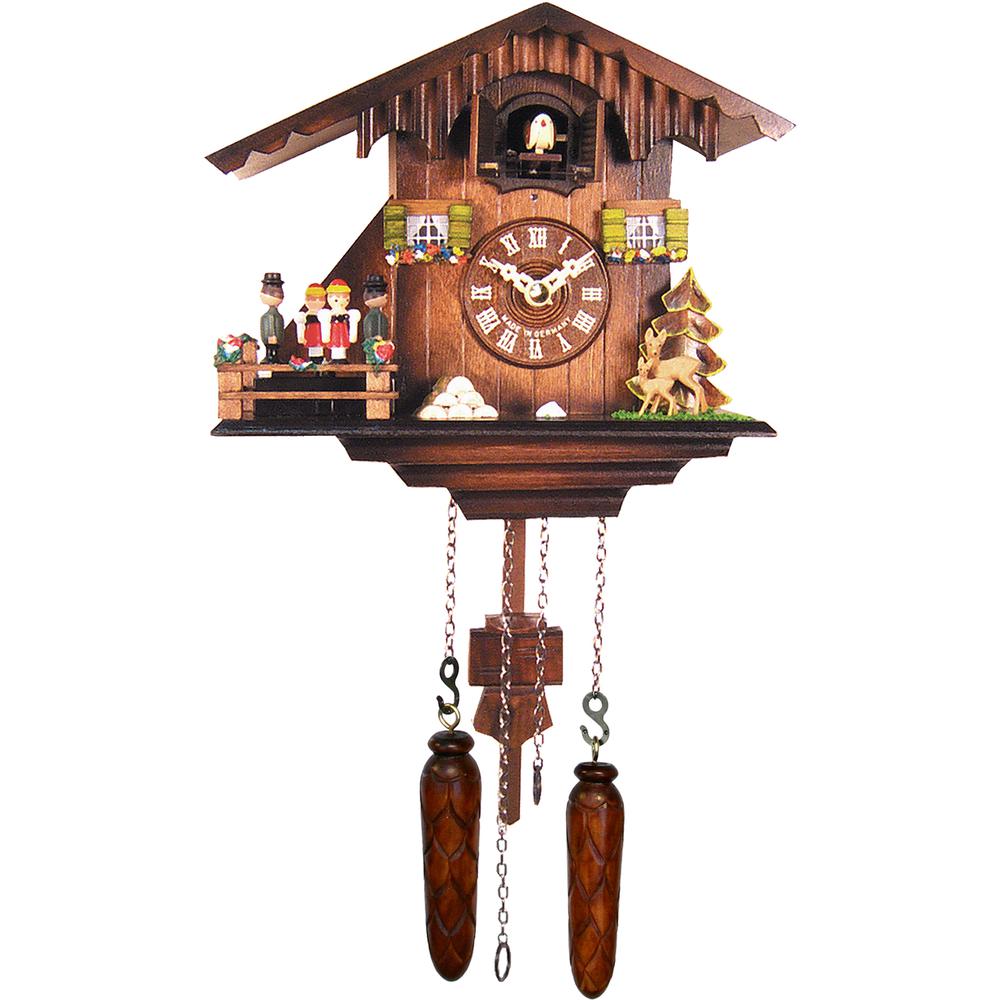 Engstler Battery-operated Cuckoo Clock - Full Size - 7.5"H x 8.75"W x 5.25"D. The main picture.