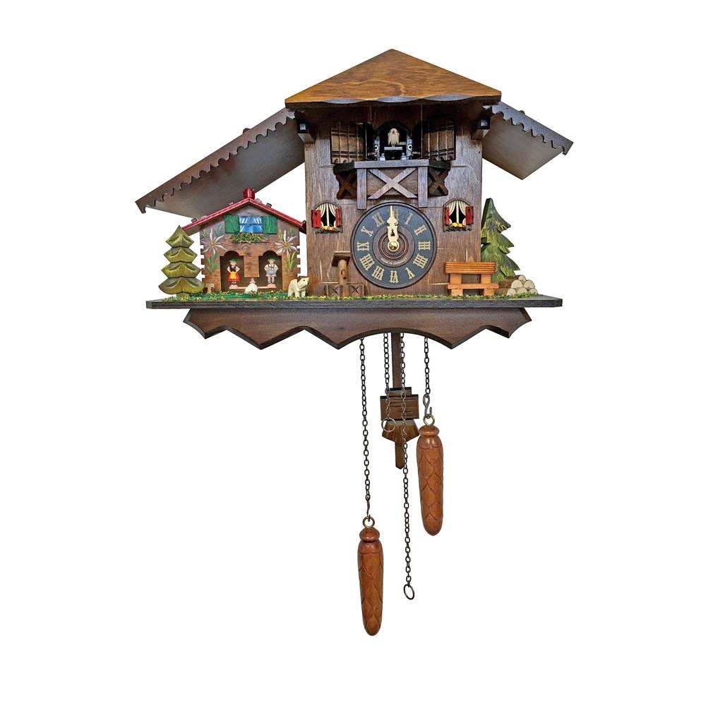 426QM - Engstler Battery-operated Cuckoo Clock - Full Size - 14"H x 10"W x 7"D. Picture 1